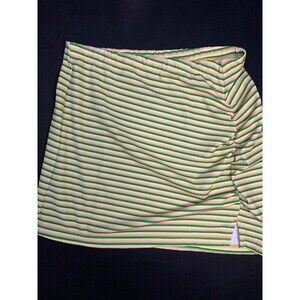 Hurley Samba Stripe green and yellow mini skirt size M